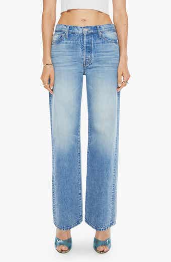 MOTHER The Dodger Button Sneak Wide Leg Jeans