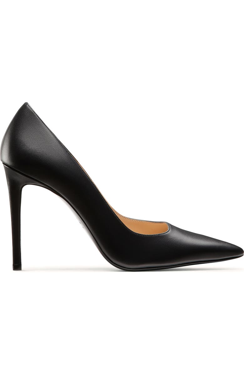 Stuart Weitzman Stuart Power 100 Pointed Toe Pump, Alternate, color, Black