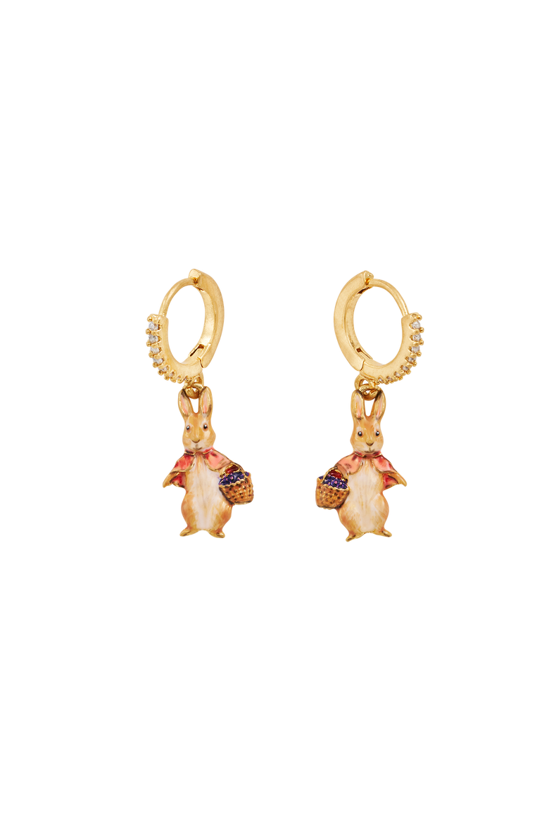 x Peter Rabbit Cotton-tail Earrings, Main, color, Gold