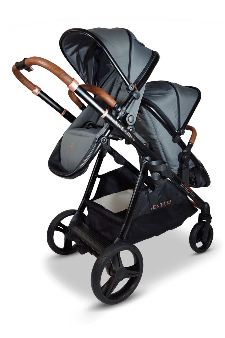 Ventura Stroller & Second Stroller Seat, Alternate, color, SHADOW GRAY
