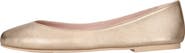 Pretty Ballerinas Round Toe Naked Metallic Ballet Flat