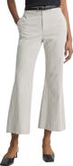 Vince Gardeners Check Stretch Cotton Kick Flare Pants