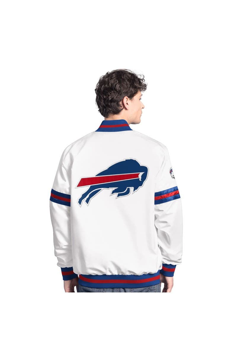 STARTER Men's Starter  White Buffalo Bills Scout Full-Snap Varsity Jacket, Alternate, color, White