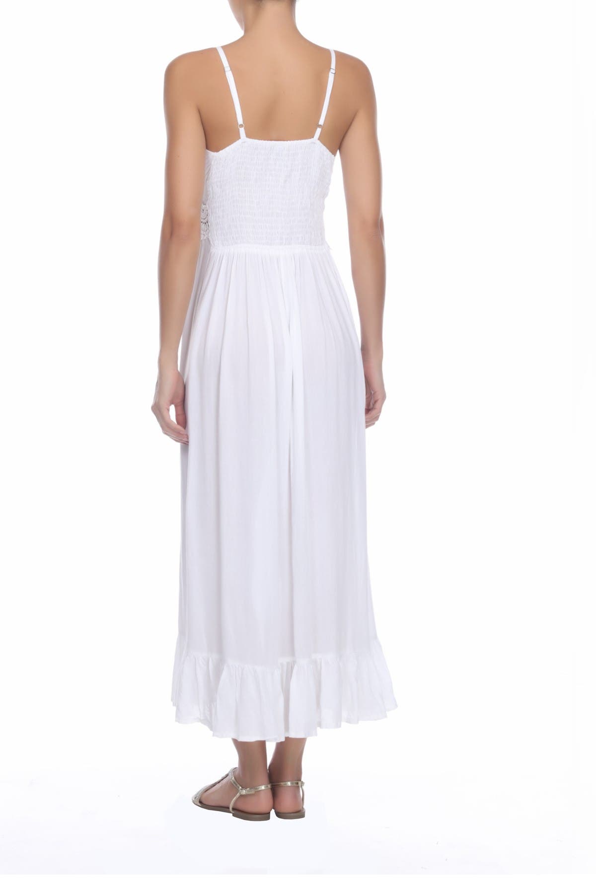 Lace V-Neck Spaghetti Straps Maxi Dress - image 2
