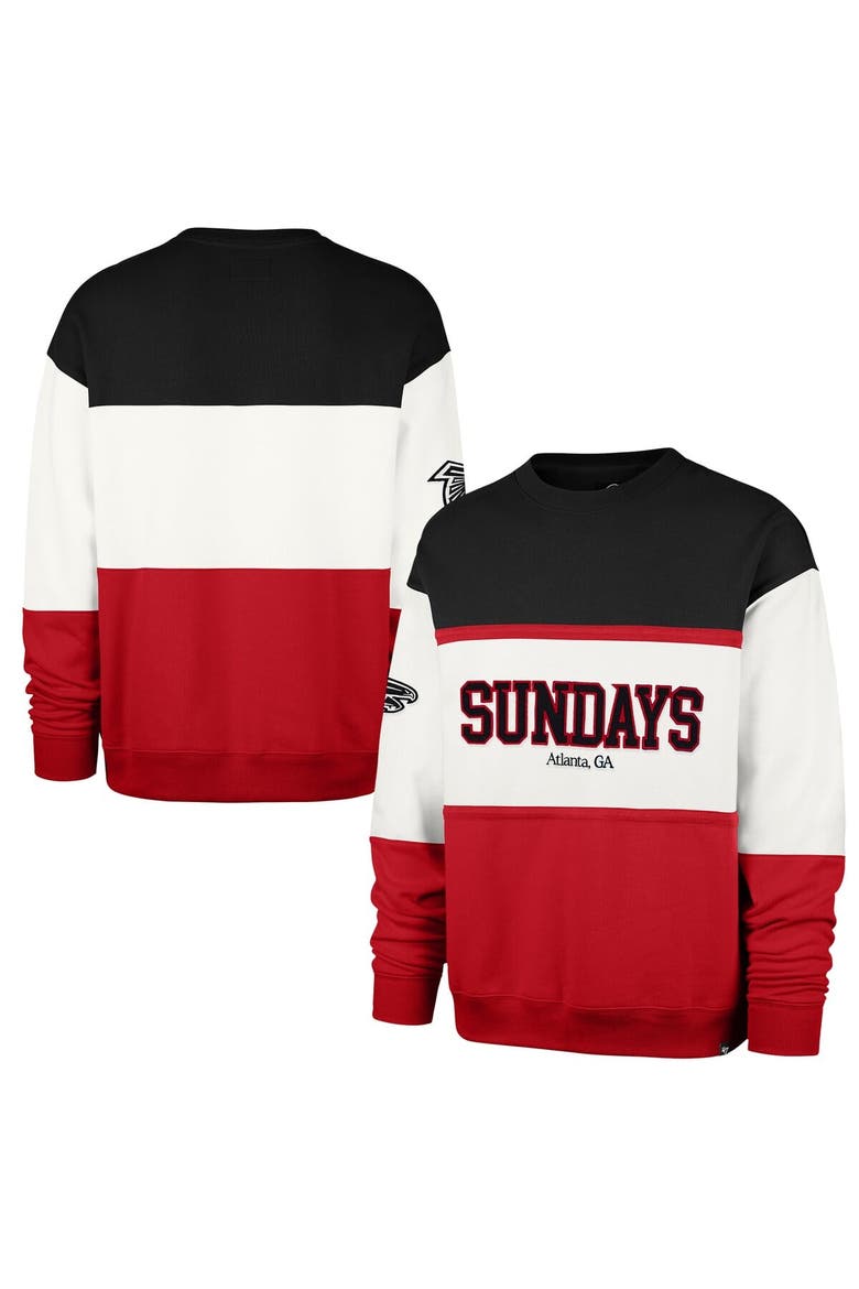 Men's '47 White Atlanta Falcons Sundays Breeze By Maximalist Sweatshirt, Main, color, White