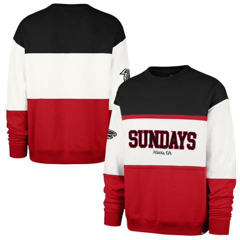 Men's '47 White Atlanta Falcons Sundays Breeze By Maximalist Sweatshirt
