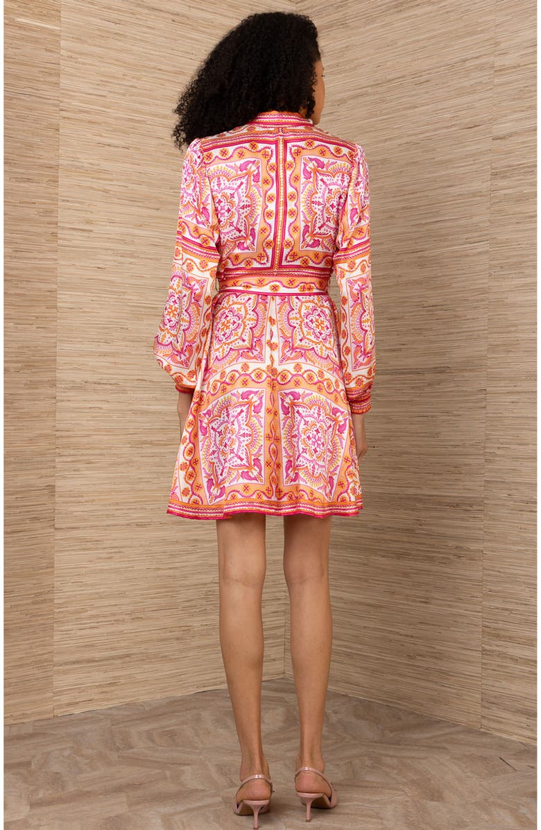 Hale Bob Arlo Silk Dress, Alternate, color, Coral