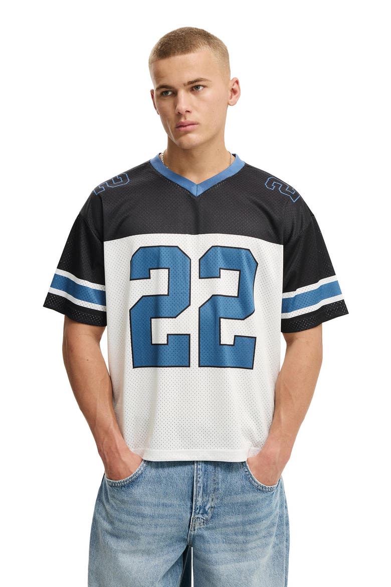 Men's Football Jersey, Main, color, True Navy  Ecru 22