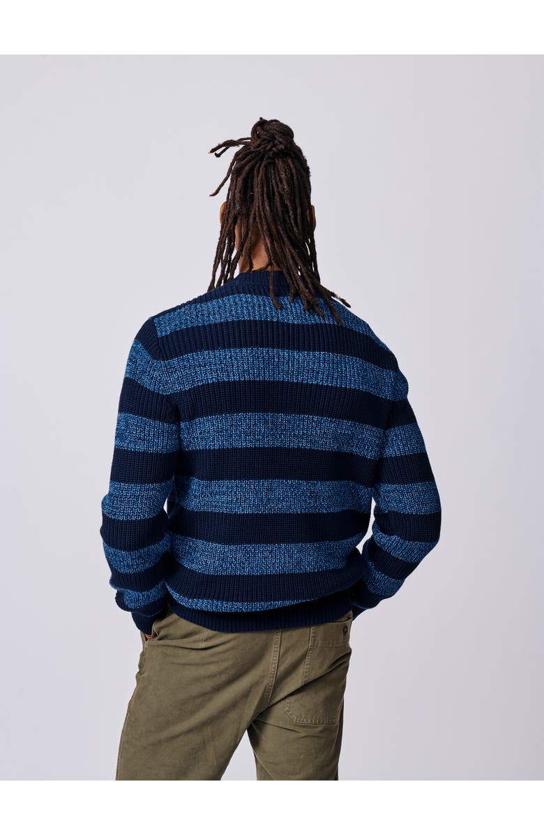 Aubin Martin Long Sleeve Crew Neck Jumper, Alternate, color, Navy Stripe