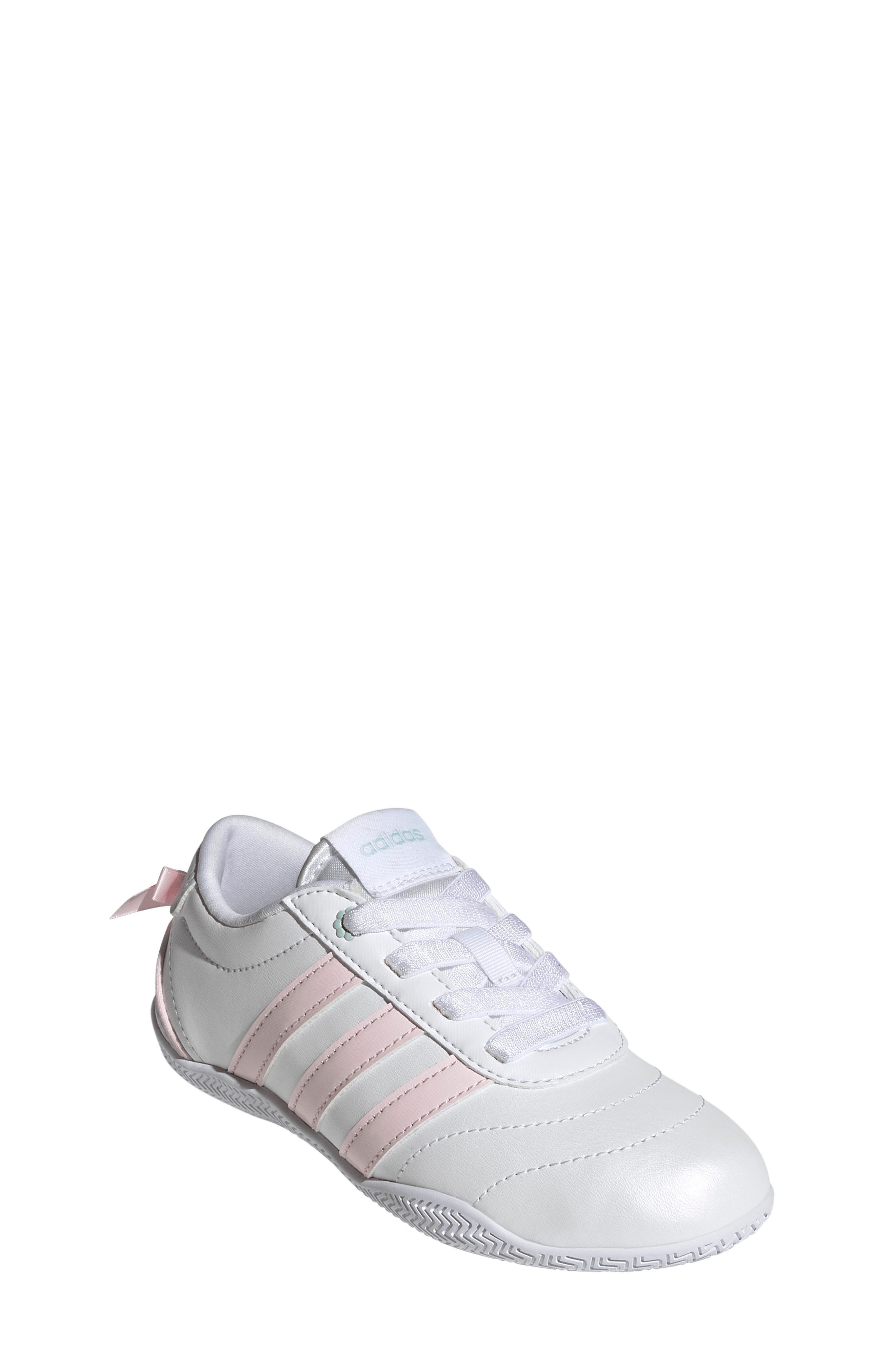 adidas Kids' Grand Court Lo Sneaker, Main, color, White/ Pink/ Halo Mint