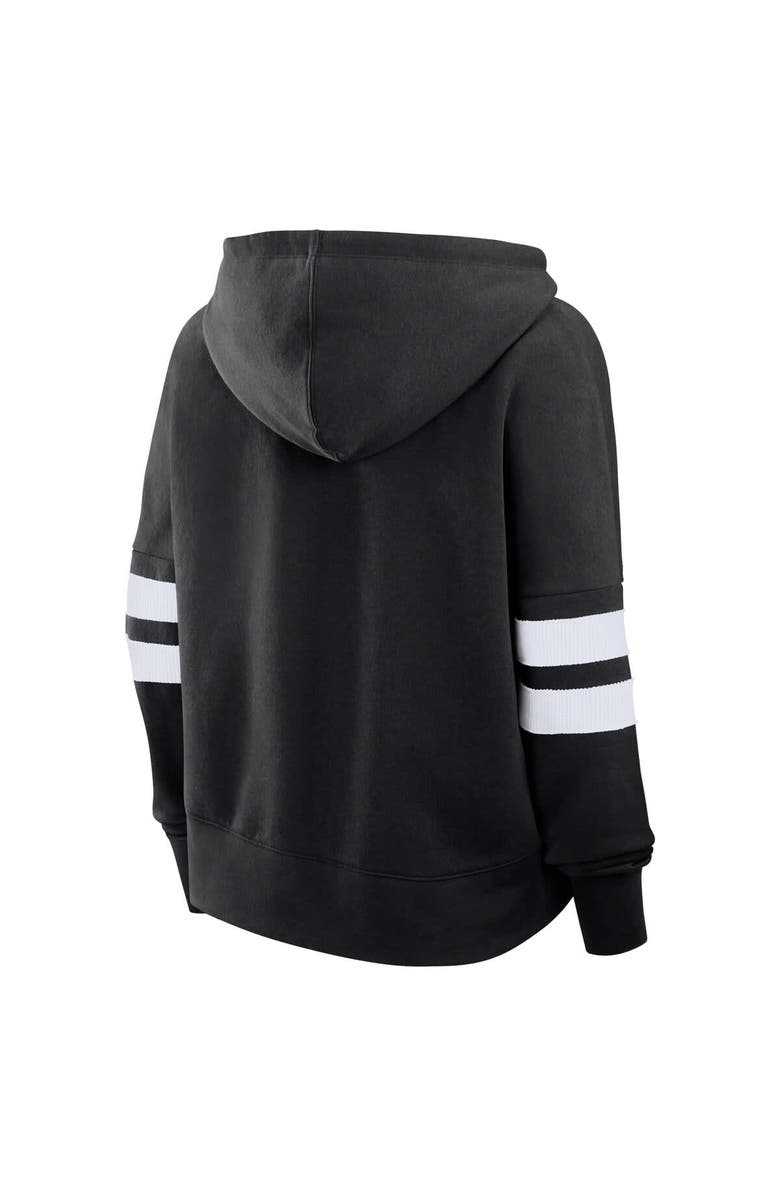 FANATICS Women's Fanatics Black Pittsburgh Penguins Seize Fleece Pullover Hoodie, Alternate, color,