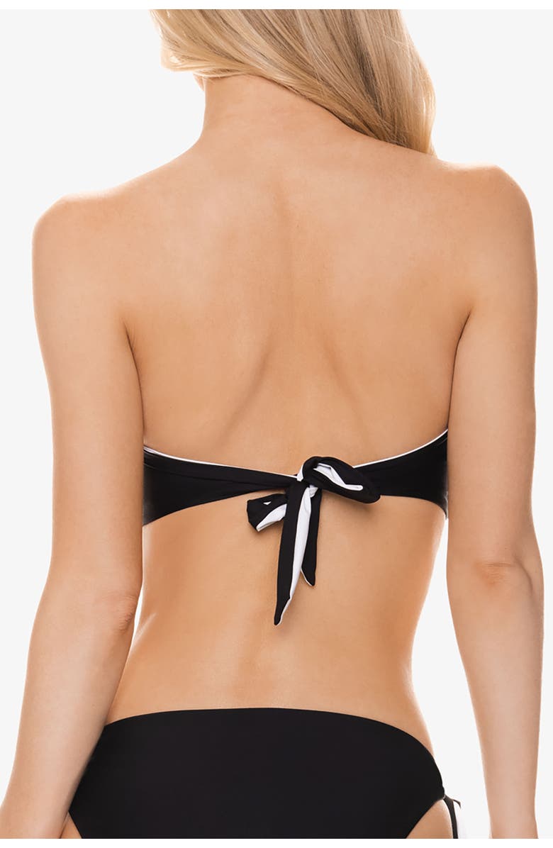 HELEN JON Bandeau Top, Alternate, color, Black White