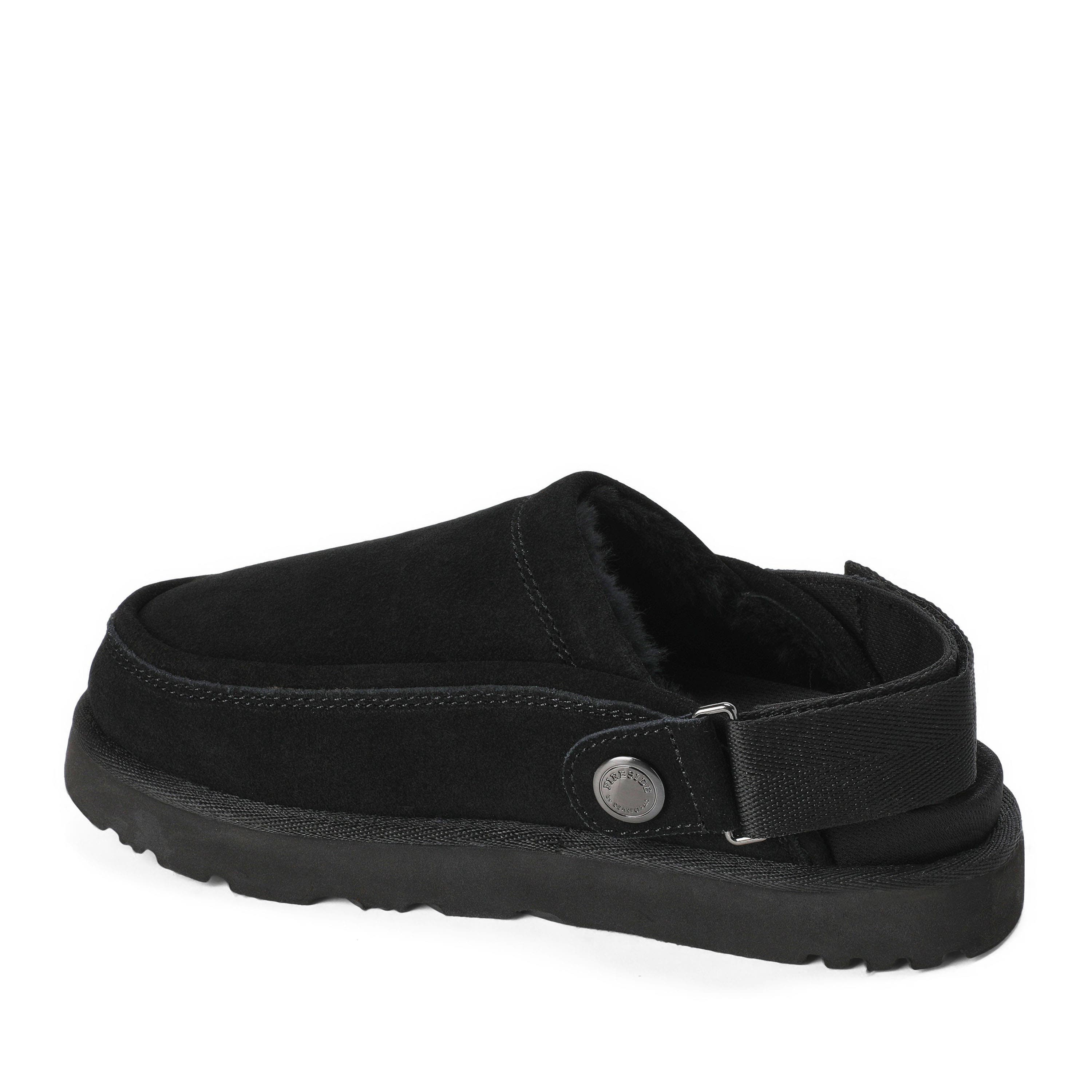 Fireside Coin Convertible Mule Slippers, Alternate, color, Black