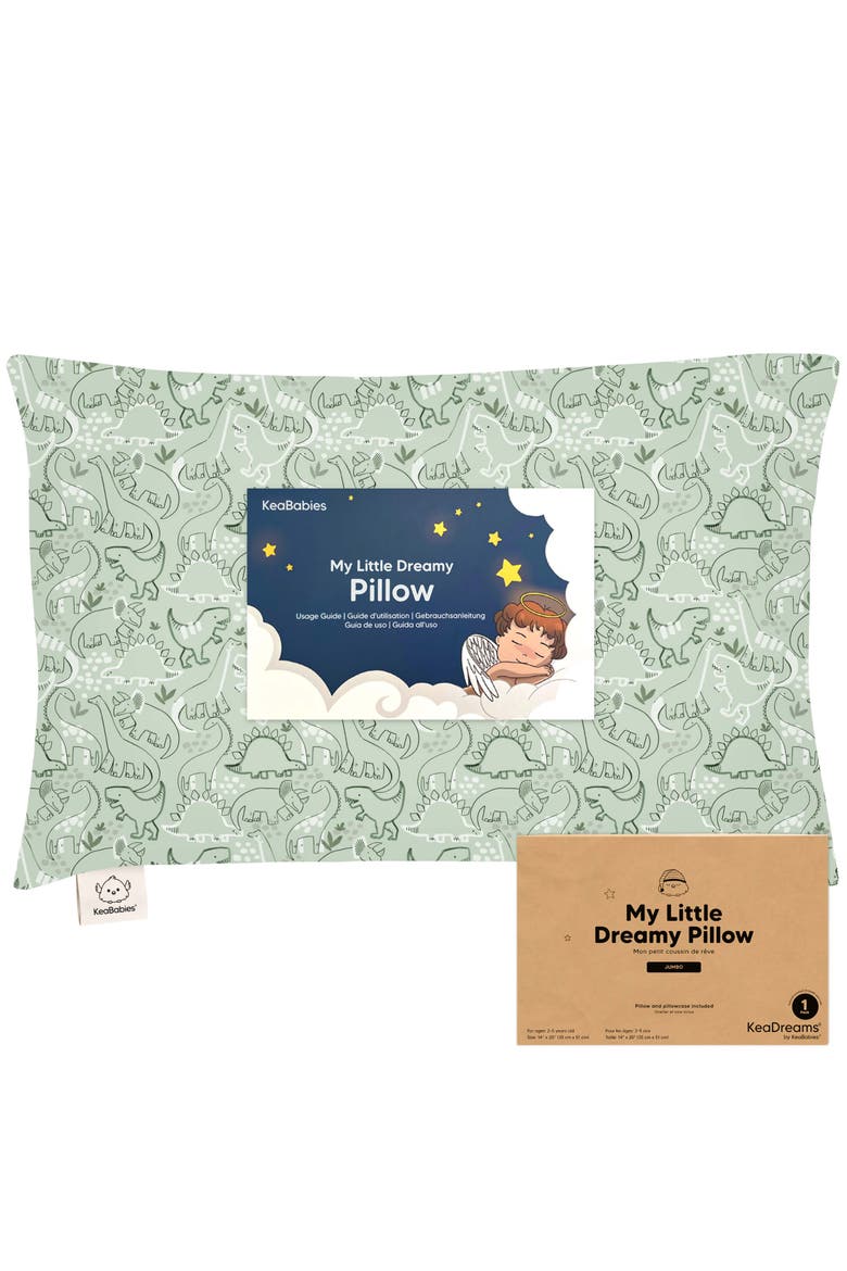 Jumbo Toddler Pillow with Pillowcase, Main, color, DinoDood