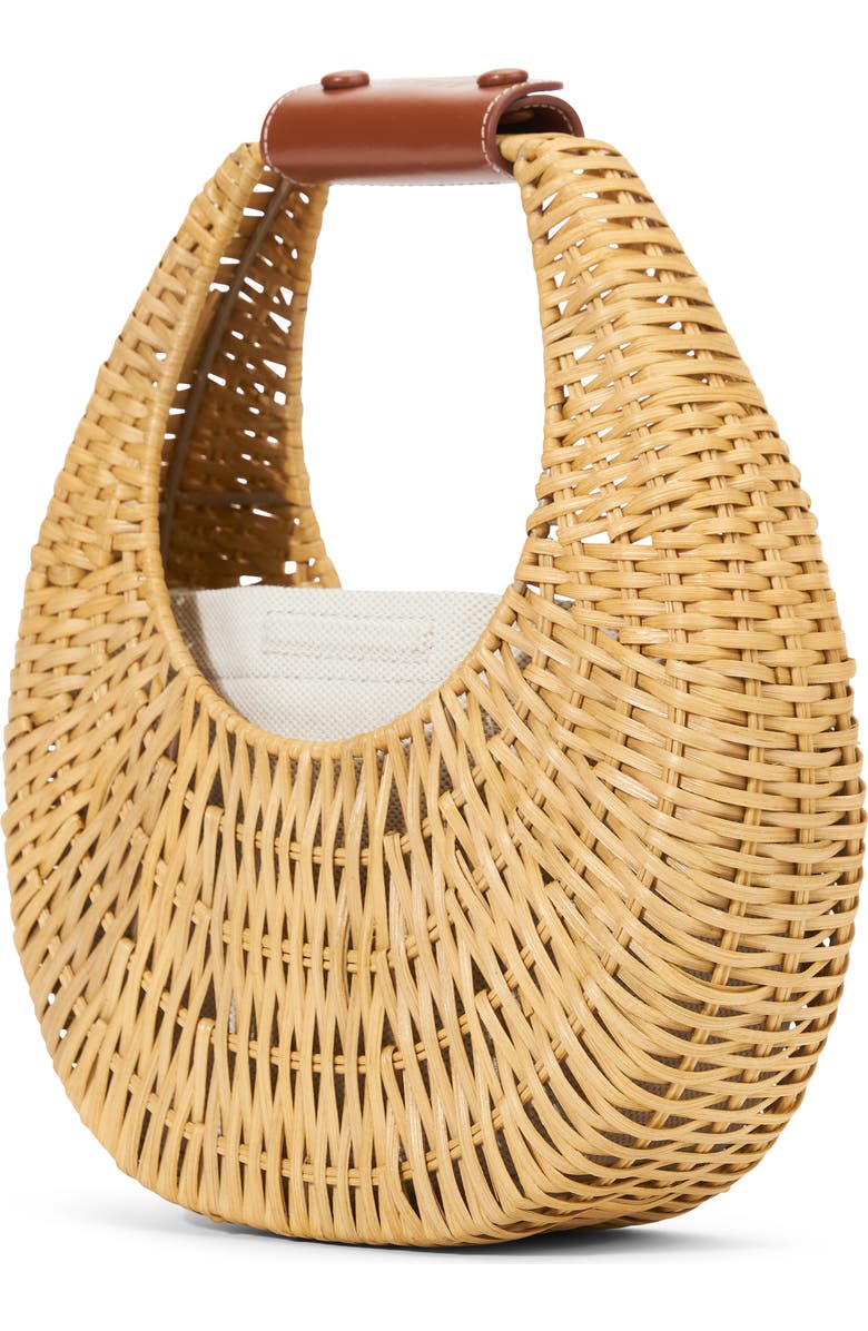 STAUD Mini Moon Wicker Bag, Alternate, color,