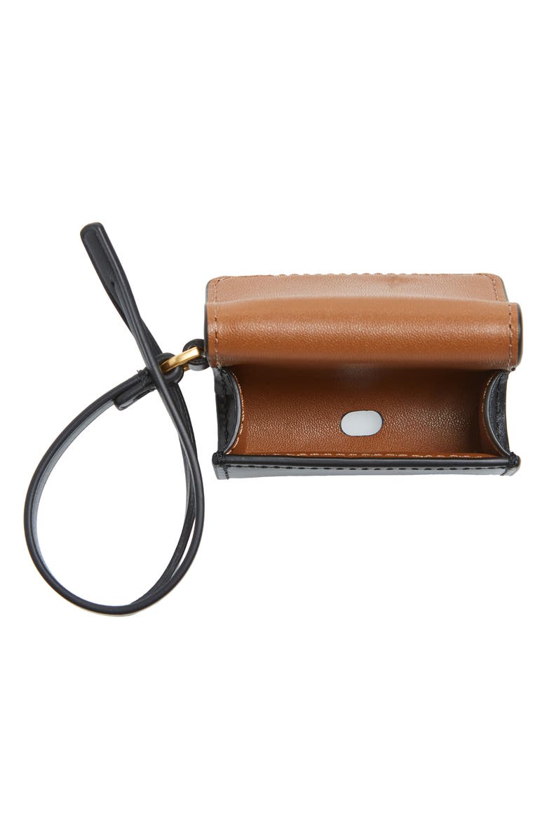 Tory Burch Eleanor Leather AirPods Case, Alternate, color, 