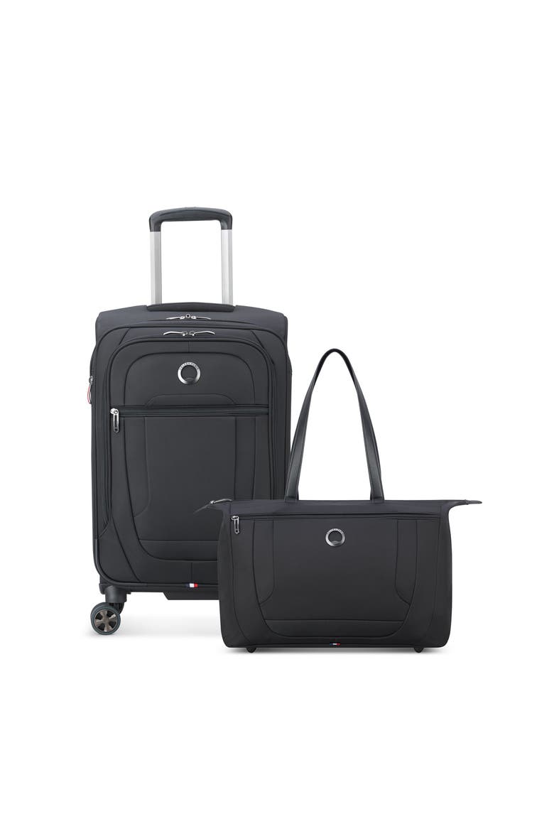 Helium DLX Softside 2 Piece Set Weekender Tote Bag & 20" Carry-On, Main, color, Black