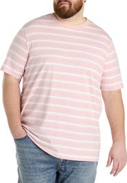 Harbor Bay by DXL Big & Tall Moisture-Wicking Striped T-Shirt