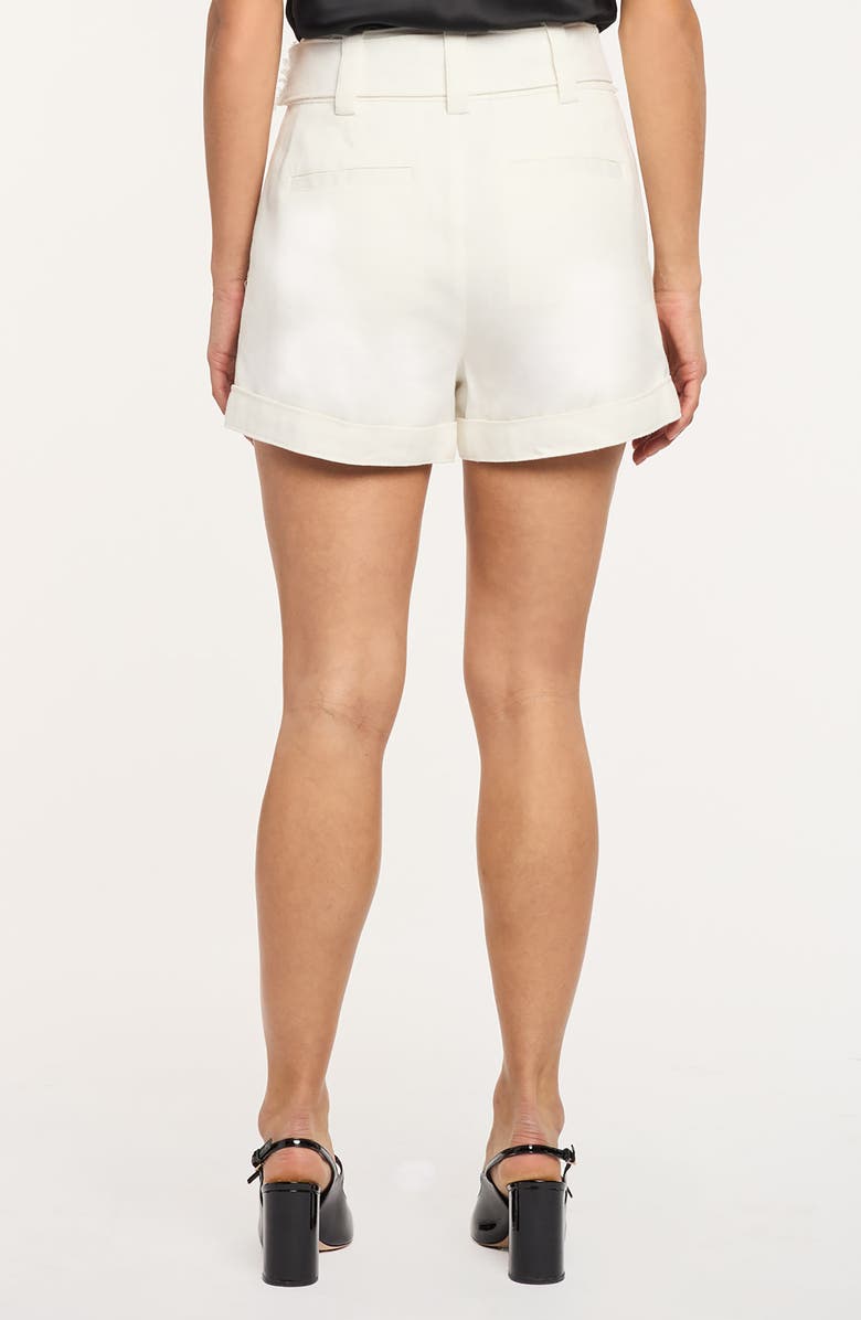 Cinq à Sept Aldi Linen & Cotton Shorts, Alternate, color, Ivory
