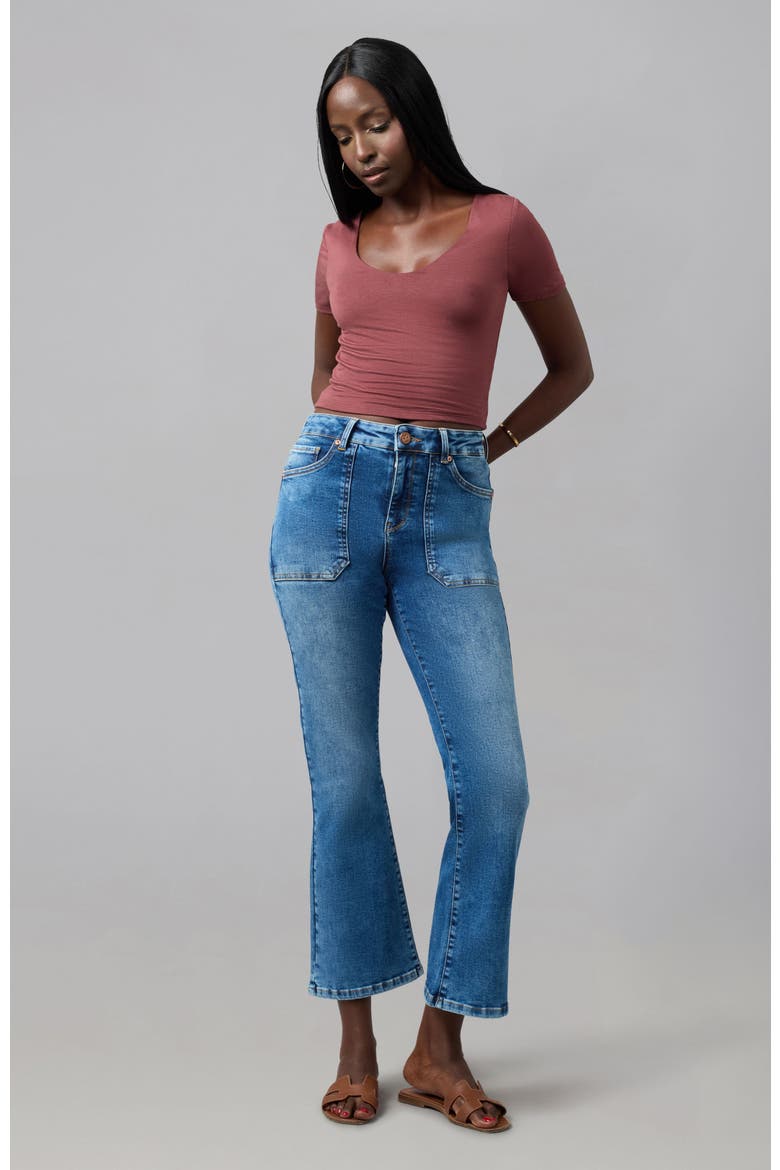 Billie High Rise Bootcut Jeans, Alternate, color, INDIGO MUSE