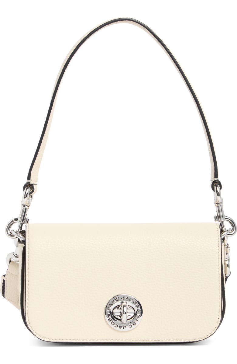 Marc Jacobs Signet Turnlock Small Shoulder Bag, Main, color, Marshmallow