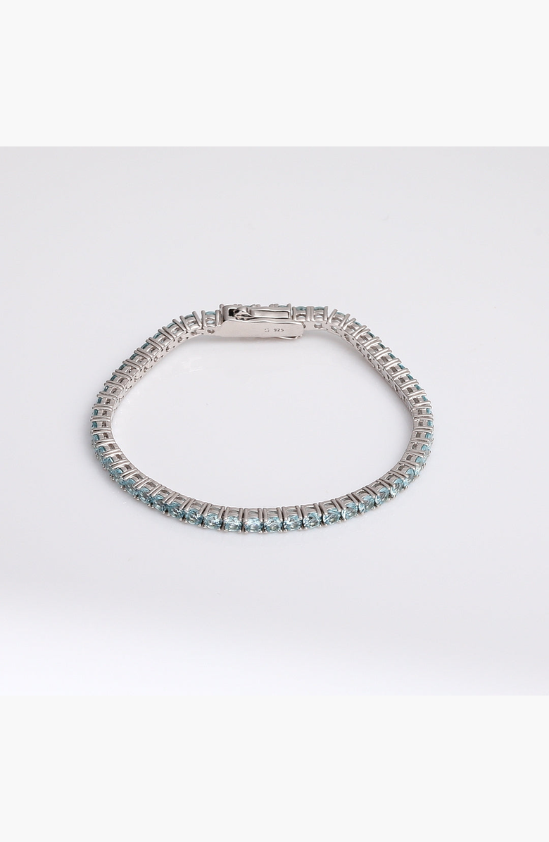 Aurate New York Lab Grown Blue Tourmaline Tennis Bracelet, Alternate, color, Blue Tourmaline