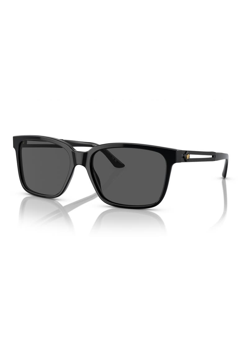 Rock Icon 58mm Sunglasses, Alternate, color, DARK GREY