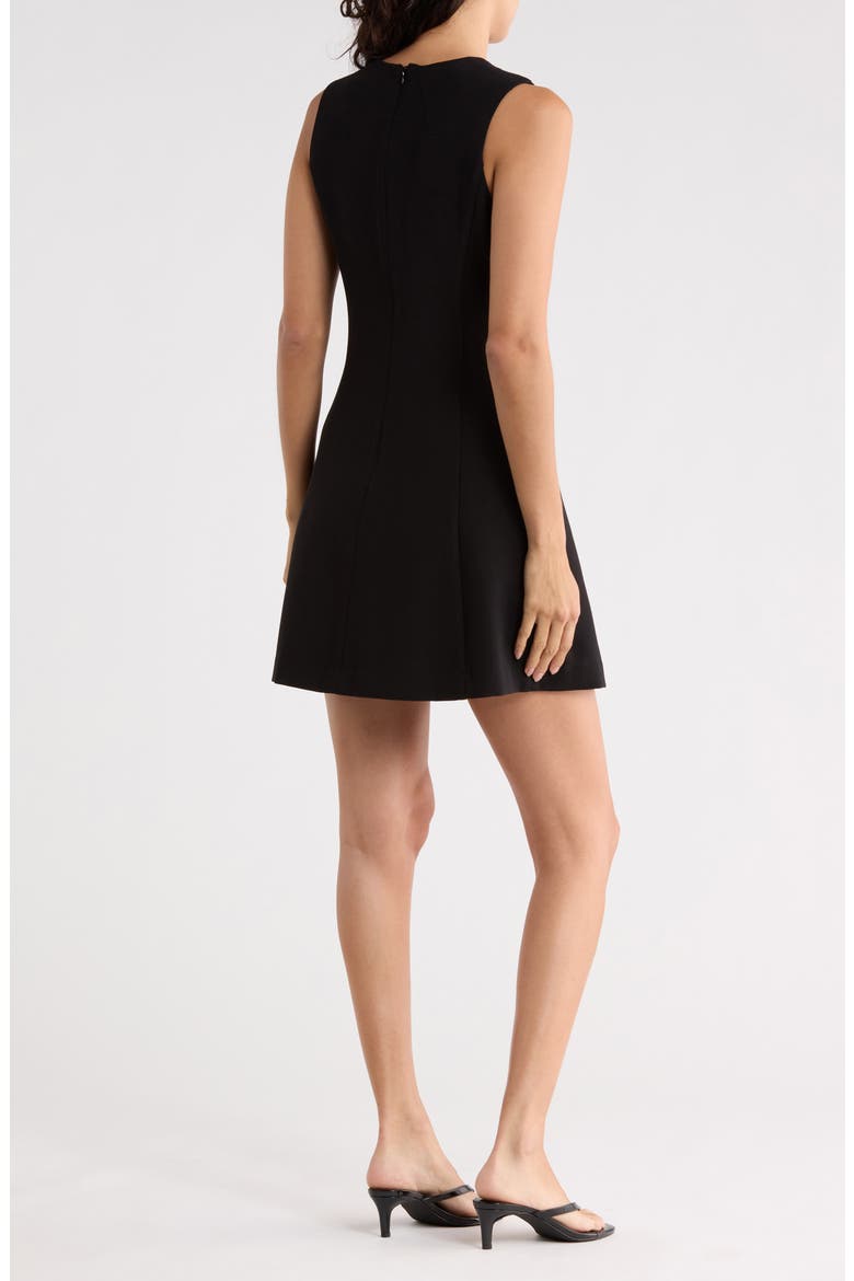 Echo Whisper A-Line Minidress, Alternate, color, BLACK
