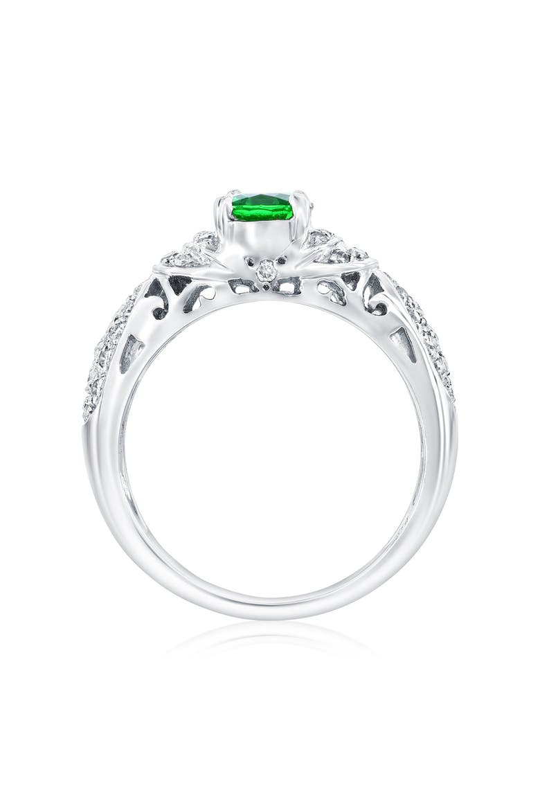 18K Gold Tsavorite Garnet & Diamond Ring, Alternate, color, Green
