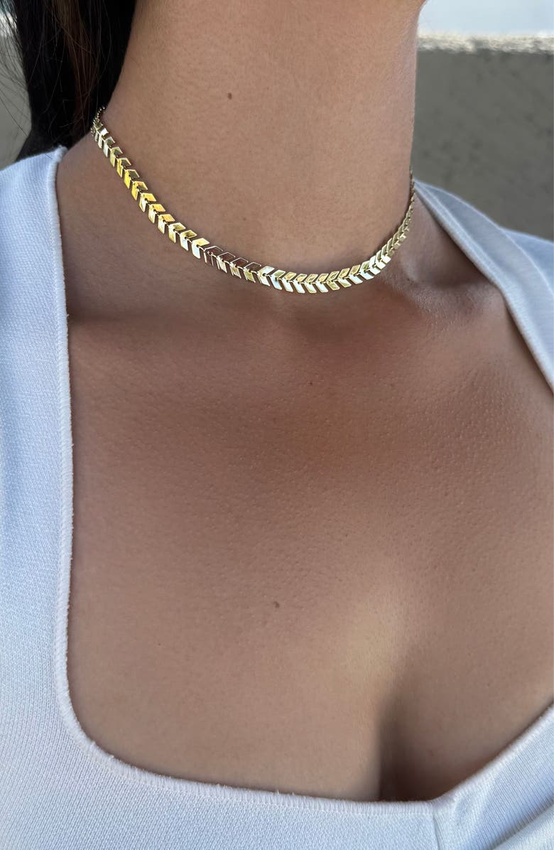 Adornia Fishtail Chain Necklace, Alternate, color, Gold