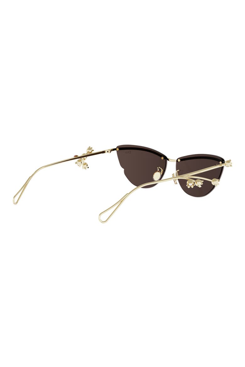 DiorLily B1U Oversize Cat Eye Sunglasses, Alternate, color, SHINY GOLD DH / BROWN