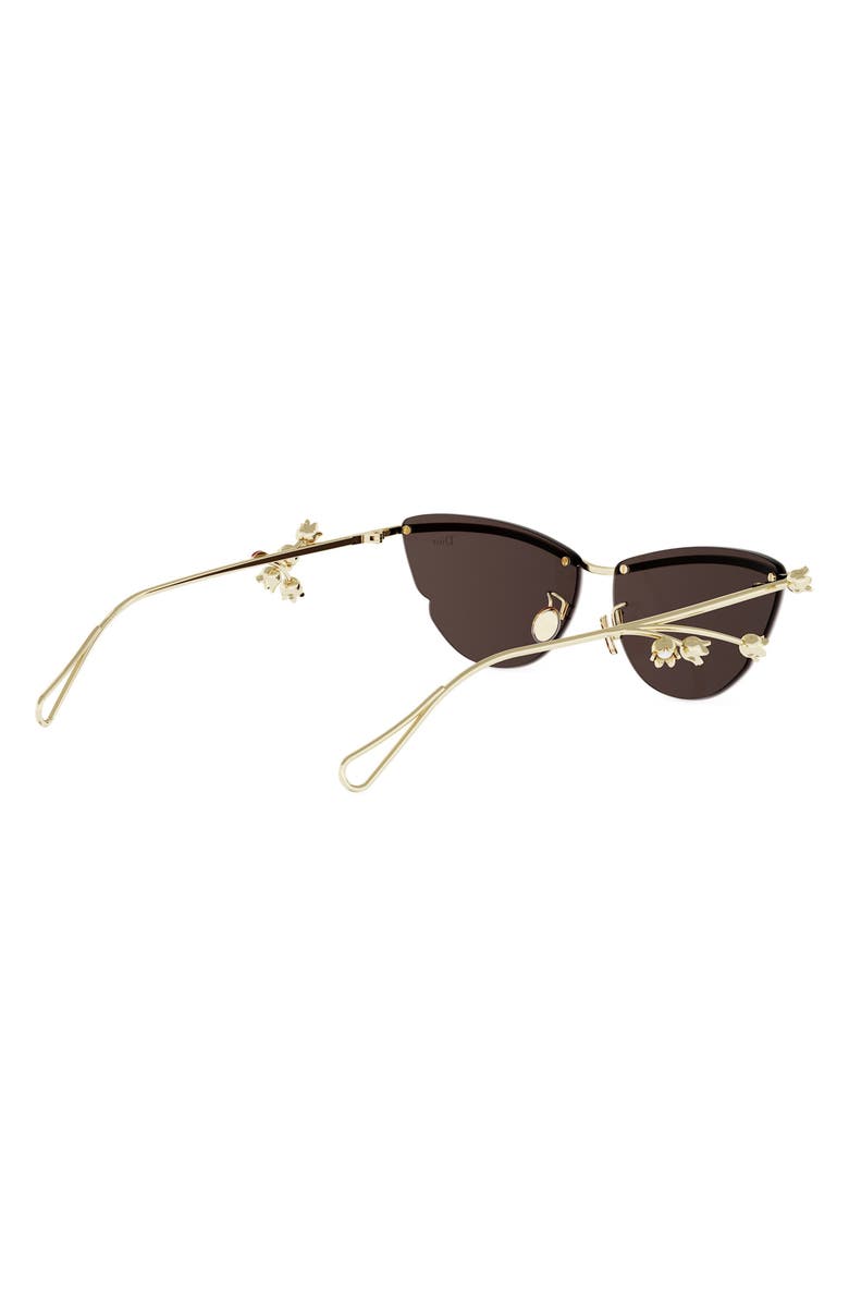 DIOR Lily B1U Oversize Cat Eye Sunglasses, Alternate, color, Shiny Gold Dh / Brown