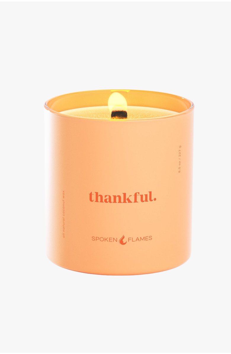 Spoken Flames Thankful Candle, Main, color, Peach