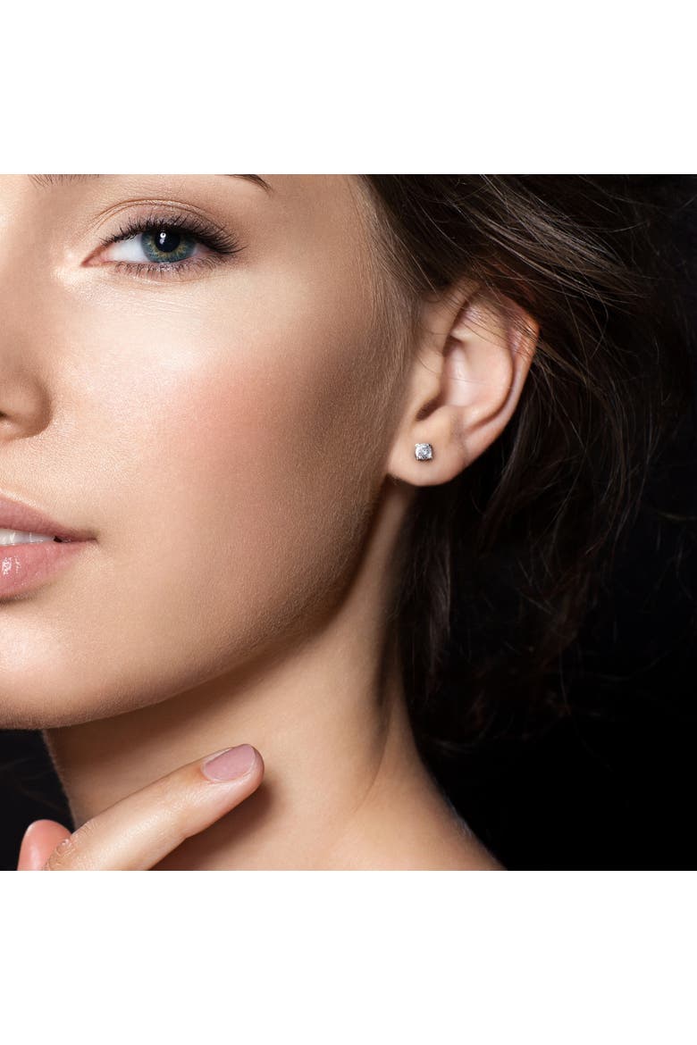 1 CTW Lab-Grown Diamond Stud Earrings 14k, Alternate, color, White Gold