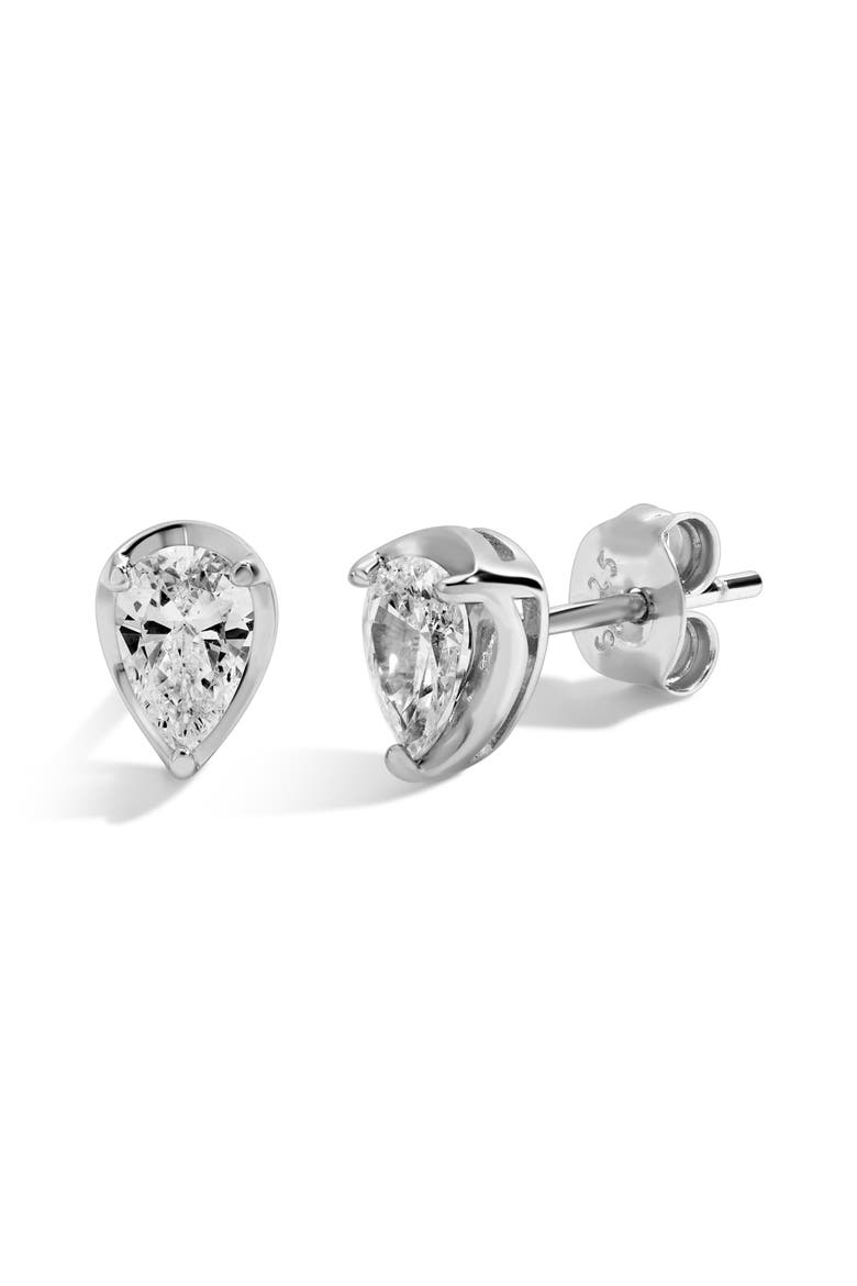 Center Stage Studs, Main, color, Silver