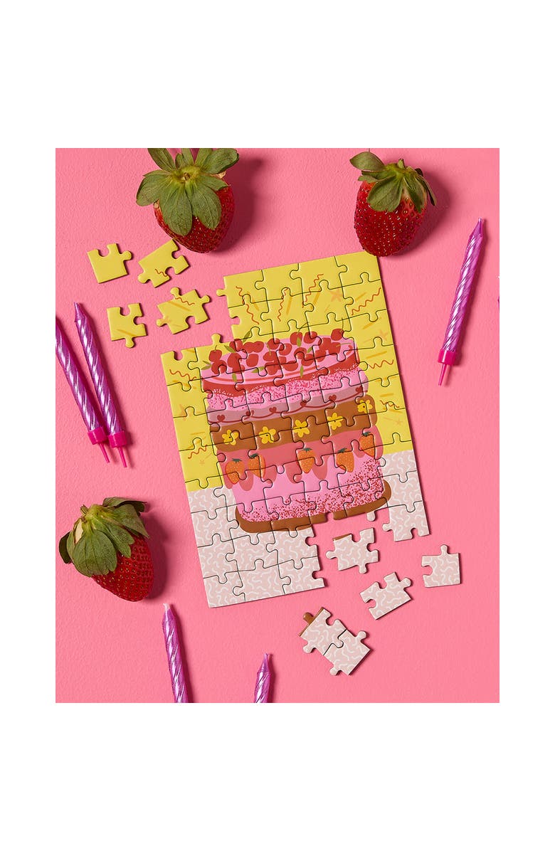 Journey of Something Sweet Birthday Greeting Card Jigsaw Puzzle, 6.9 x 5 Inches, Alternate, color, Multicolored