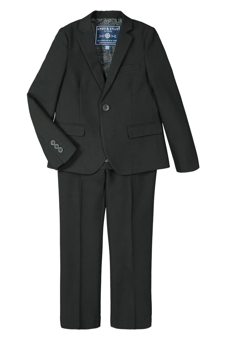Kids' Solid Stretch Two-Piece Suit, Main, color, OXFORD