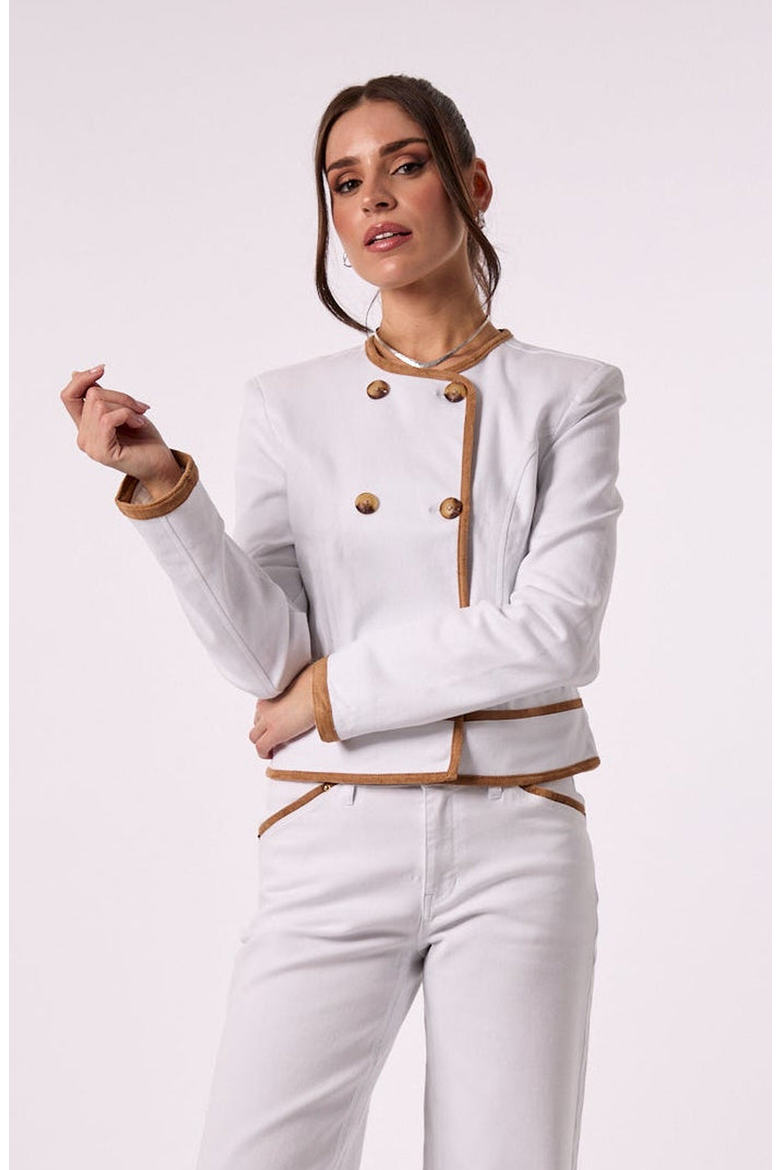 Sadie Jacket, Alternate, color, White
