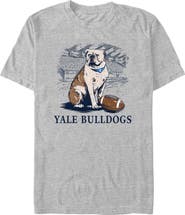 Yale University Men's Handsome Dan Football Short Sleeve Graphic T-Shirt