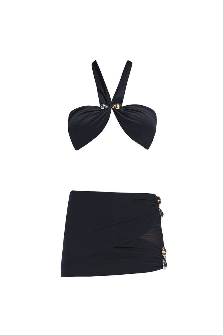 Siena Mesh Detail Mini Skirt, Alternate, color, Black