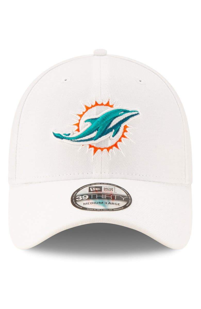 New Era Men's New Era White Miami Dolphins Iced 39THIRTY Flex Hat, Alternate, color,