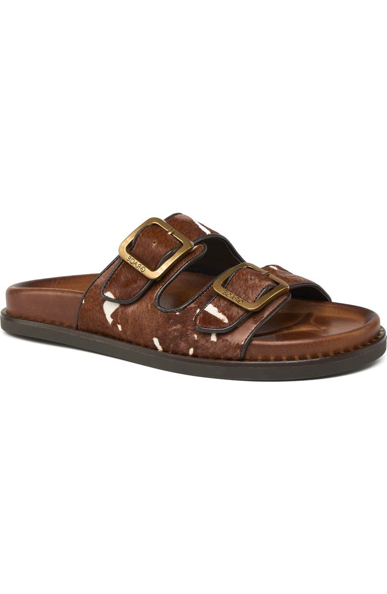Grace Footwear Karpathos Pony Hair Slide Sandal, Main, color, Brown
