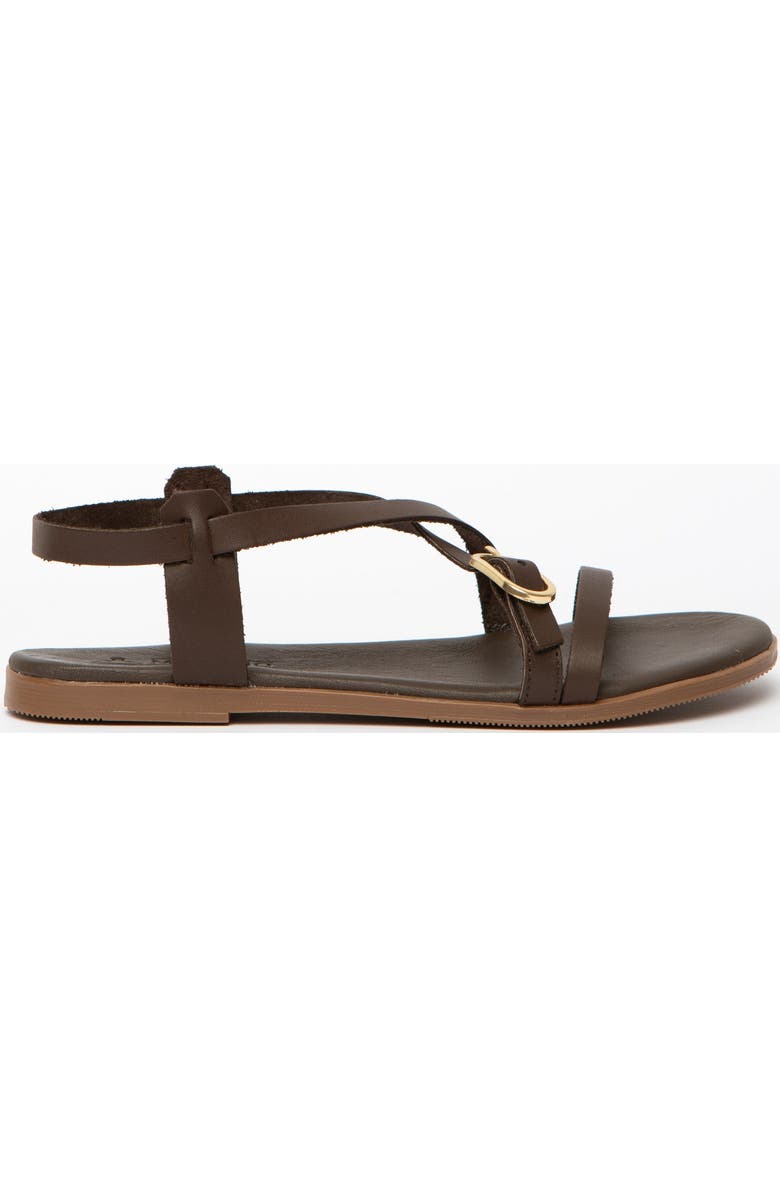 Menina Step Vera Flat Sandal, Main, color, Chocolate