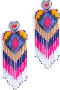 Deepa Gurnani Passion Fringe Drop Earrings
