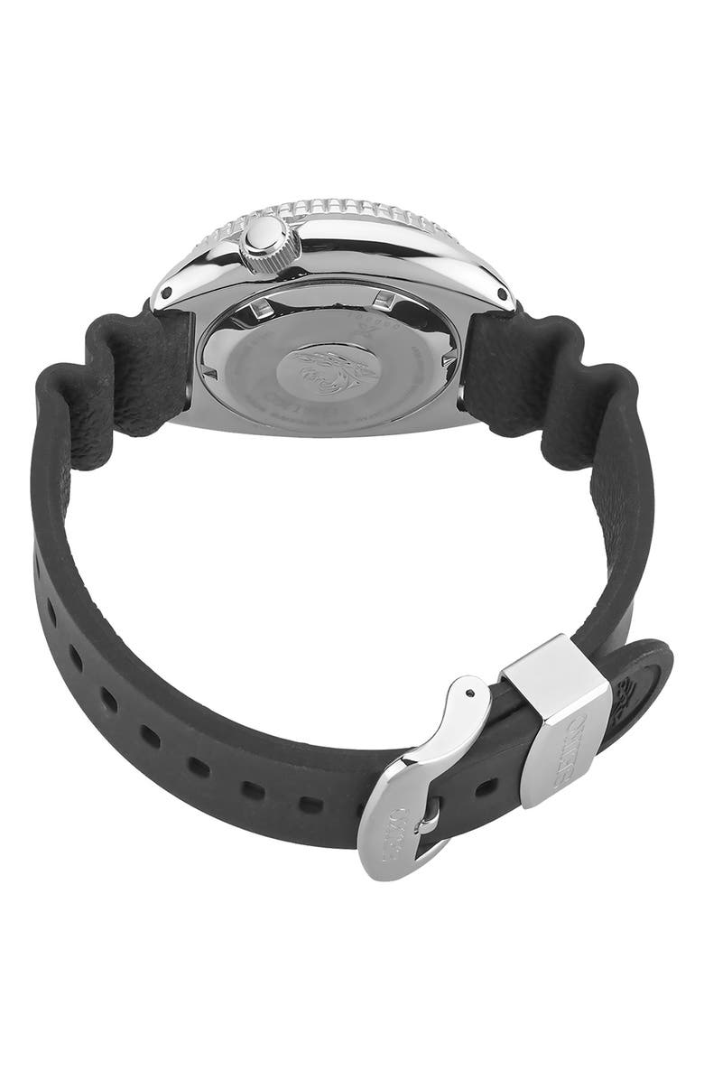 SEIKO WATCHES Prospex Diver Automatic Silicone Strap Watch, 45mm, Alternate, color, Black