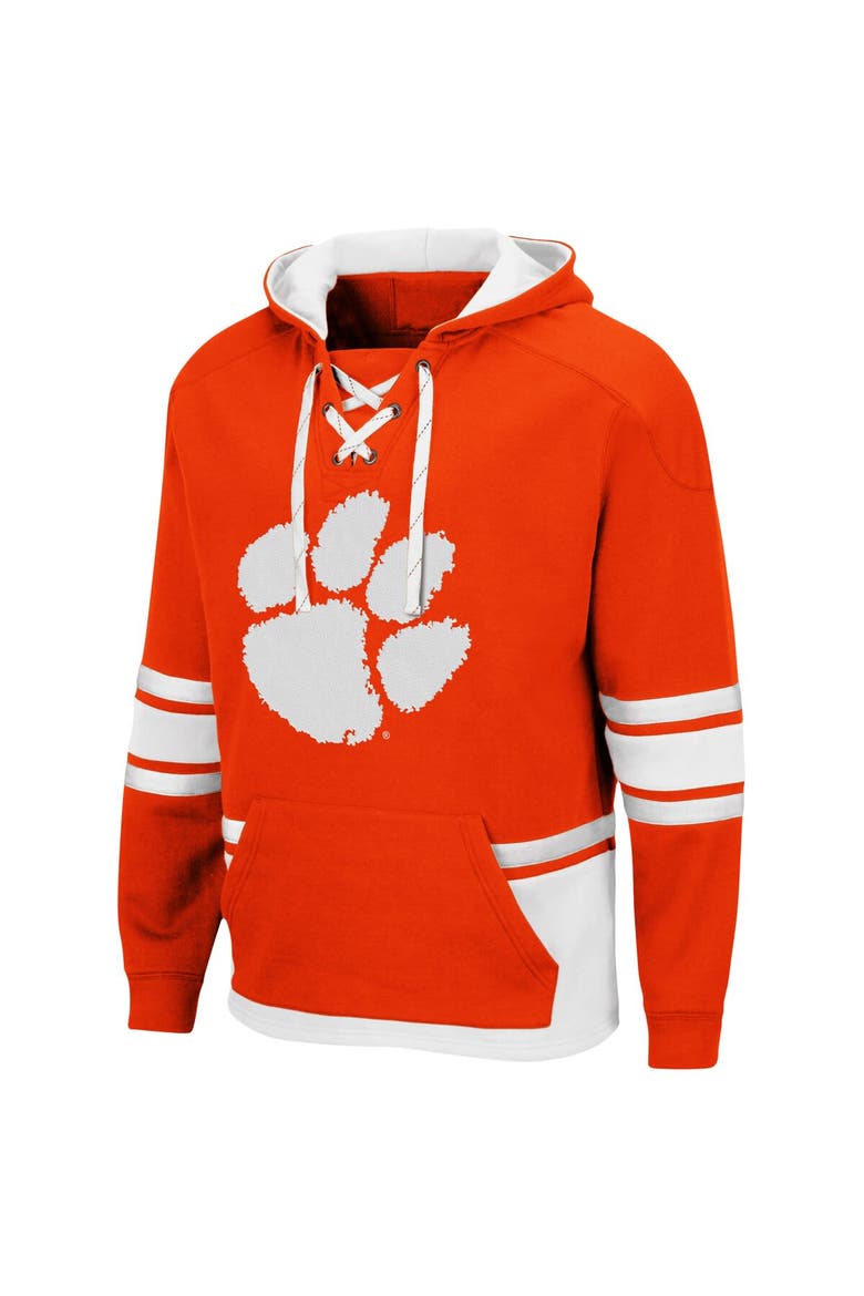 Men's Colosseum Orange Clemson Tigers Lace Up 3.0 Pullover Hoodie, Alternate, color, Orange