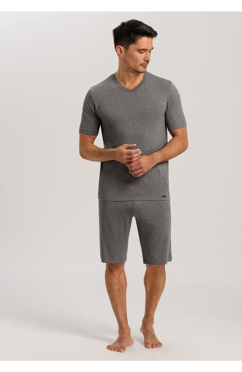 Hanro Casuals Soft V-Neck T-Shirt, Alternate, color, Stone Melange