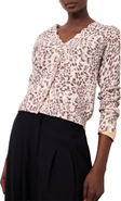 MINT VELVET Leopard Print Scallop Trim Cardigan