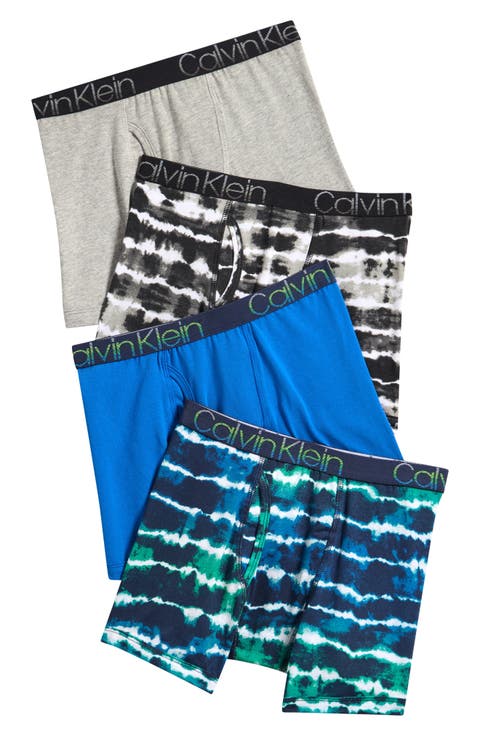 Kids' 4-Pack Assorted Stretch Cotton Boxer Briefs (Little Kid & Big Kid)