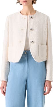 Akris punto Cotton Blend Bouclé Jacket